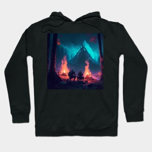 Vikings Preparing a Bonfire Hoodie